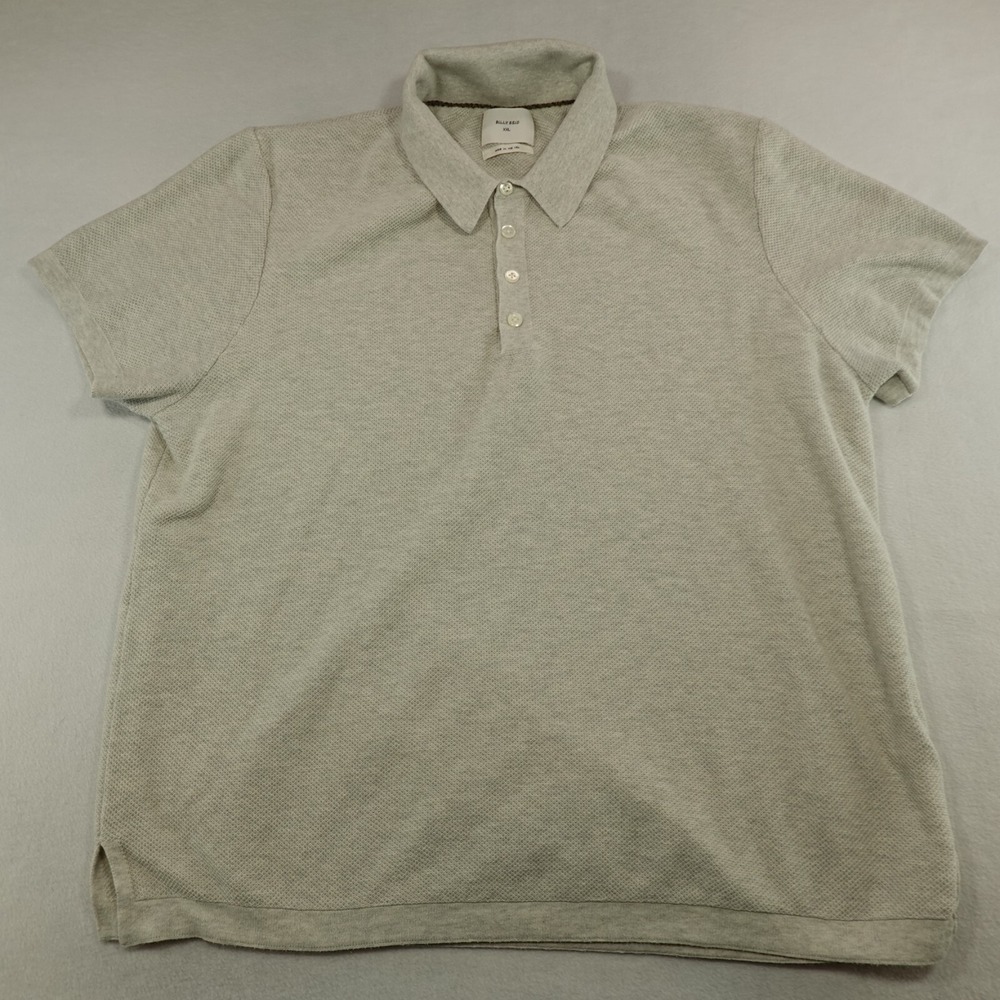 Billy Reid Polo Shirt Womens XXL Off White 100% Cotton‎ USA 4 Button Outdoors